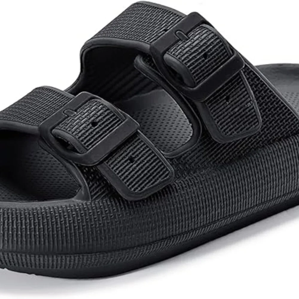 Black Slide Sandals